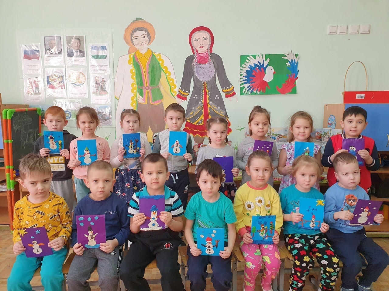 В детском саду «Василек» праздновали День снеговика